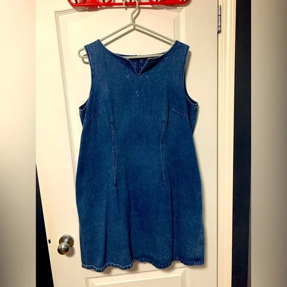 Denver Hayes Ladies denim Sleevless dress sz 16 - Picture 1 of 4